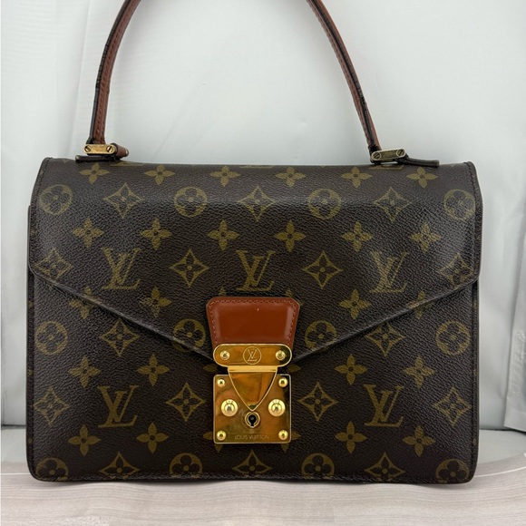 Louis Vuitton Brown and Gold Monogram Satchel Authentic. - Picture 1 of 16
